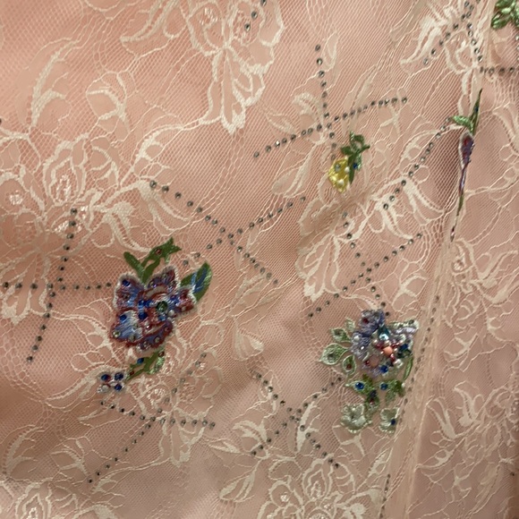 Colette by MonCheri hi and low beaded lace gown - Picture 7 of 11